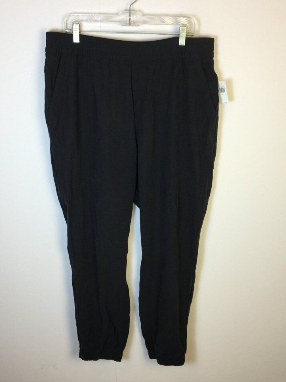New! Old Navy Pull-on Jogger Moire Pants XL Navy Blue Pocket Elastic Waist